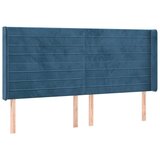  Uzglavlje tamnoplavo 203 x 16 x 118/128 cm od tkanine | shoptok.hr