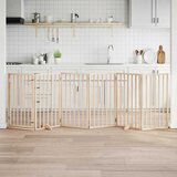  Vrata za pse s vratima sklopiva 6 panela 300 cm drvo topole | shoptok.hr
