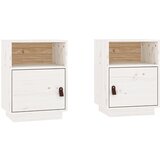 Maison Chic Dvo delni komplet Nočne omarice - Nočne mize bela 40x34x55 cm trdna borovina, (21689286) Cene