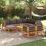 vidaXL 10-dijelna set vrtnih sofa s jastucima masivno bagremovo drvo | shoptok.hr