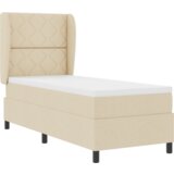 Box Spring Krevet s Dušekom - Krem 80x200 cm Tkanina | shoptok.hr