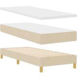 vidaXL Krevet s podnicom s madracem krem 80x200 cm tkanina | shoptok.hr