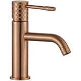Rea Mešalnik za umivalnik Lungo Diamond Brush Copper Low | Shoptok.si