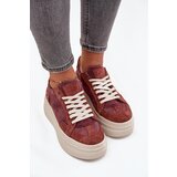 Zazoo Suede Sneakers on Chunky Platform u
