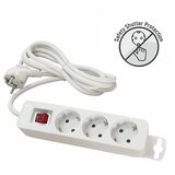 Mitea_Electric Priključnica bela 16A 250V 3680W 3x1.5mm2 prenosna nerastavna trostruka (produžni kabl) sa prekidačem ME-PR3P-5M DZ | Eponuda.com