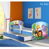 ACMA Dječji krevet s motivom, bočna plava + ladica 140x70 cm - 01 Zoo | shoptok.hr