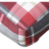  Jastuk za palete crveni karirani 80 x 80 x 12 cm od tkanine | shoptok.hr