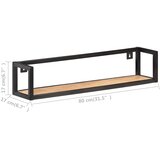  Zidne police 2 kom 80 cm od grubog drva manga | Eponuda.com
