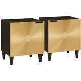  Noćni ormar 2 pcs Crna i zlatna 40 x 33 x 46 cm | shoptok.hr
