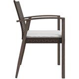  Vrtne stolice s jastucima 6 kom smeđe 56,5x57x83 cm poliratan | shoptok.hr
