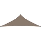 vidaXL Senčno jadro oksford blago trikotno 3,5x3,5x4,9 m taupe | Shoptok.si