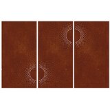  Vrtni zidni ukrasi 3 kom 105x55 cm čelik COR-TEN uzorak sunca | shoptok.hr