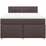  Krevet s oprugama i madracem tamnosmeđi 140 x 190 cm od tkanine | shoptok.hr