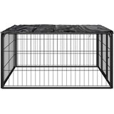  Ograda za pse s 4 panela crna 100 x 50 cm čelik obložen prahom | Eponuda.ba