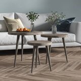 vidaXL 3-delni komplet stranskih mizic siv MDF in železo Cene