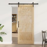 vidaXL Drsna vrata s kompletom opreme 'ORKDAL'iz masivnega lesa | Shoptok.si