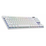 Logitech pro x tkl lightspeed gaming keyboard, white, us, bt tactile cene
