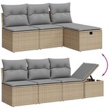 vidaXL 9-dijelni set vrtnih sofa s jastucima bež od poliratana | shoptok.hr