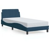  Okvir kreveta s uzglavljem Dover plavi 90 x 190 cm baršunasti | shoptok.hr