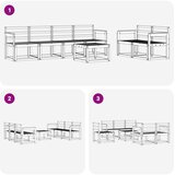  Set vanjskih sofa 7 pcs Bijela 59 x 59 x 37 cm | shoptok.hr
