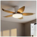 Brilagi Prigušiva LED plafonski ventilator LED/32W/230V 95 cm bela/braon + daljinski upravljač Cene