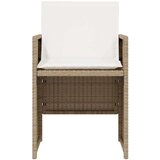  3-dijelni bistro set s jastucima bež od poliratana | shoptok.hr