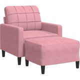  Fotelja s tabureom ružičasta 60 cm baršunasta | shoptok.hr