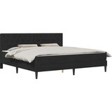  Krevetna konstrukcija s uzglavljem Crna 200 x 200 cm Baršun | shoptok.hr