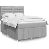 Maison Chic Box spring postelja - Vzmetna postelja z vzmetnico svetlo siva 140x200 cm blago SL11414, (21900350) | Shoptok.si
