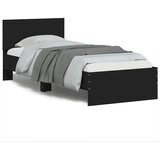  Okvir za krevet s uzglavljem crni 75x190 cm konstruirano drvo | Eponuda.com