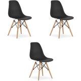 Brandless OSAKA stol črna / naravne noge x 3, (22030795) Cene