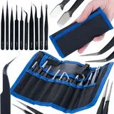 ESD-10–ESD-34A-SA Pincete – 10 Preciznih Pincet v Etuiju | Odpornost Na Kisline, Antimagnetne, Etui 20x17 cm, (5000356513)