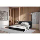 Livetastic oblazinjena postelja 181 cm x 201 cm , les, kovina, usnje črna | Shoptok.si