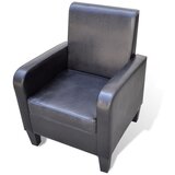vidaXL Fotelj črno umetno usnje, (20821685) Cene