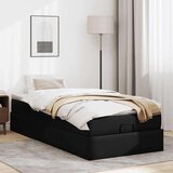 vidaXL Otomanski okvir kreveta s madracem crni 90x190 cm umjetna koža | shoptok.hr