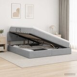  LED krevet za pohranu s madracem Svjetlosiva 140 x 190 cm | shoptok.hr