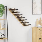  Zidni stalak za vino za 7 boca zlatni metalni | shoptok.hr