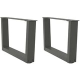  Noge jedilne mize V-oblika 2 kosa Antracit 60x(30-31,3)cm Jeklo | Shoptok.si