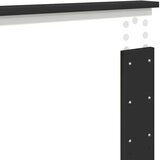 vidaXL Vzglavje z vzglavjem Črna Orehovina 140 cm Konstruiran les | Shoptok.si