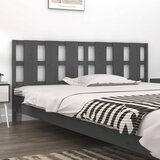  Uzglavlje za krevet sivo 205,5 x 4 x 100 cm od masivne borovine | shoptok.hr