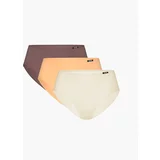 Atlantic Women's classic panties 3Pack - dark beige/apricot/ecru