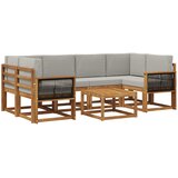 vidaXL Zunanja garnitura za sedenje 5 pcs Naravna in svetlo siva, (5000281517) | Shoptok.si