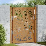 vidaXL Vrtna vrata 105x130cm preperevanje oblikovanje jeklenimi valovi | Shoptok.si