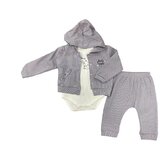  Vrabac Komplet za bebe 3538423, Sivi Cene