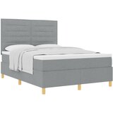  Krevet s opruga kutije Svijetlo siva 160 x 200 cm tkanina Slike