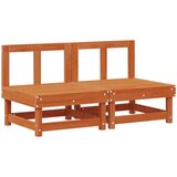  2 Komad Sekcionalna sofa Čvrsto borovo drvo Vosak smeđa i taupe - Vosak smeđa bor 2x srednja | shoptok.hr
