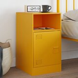 Furnova Nočna omarica gorčično rumena 34,5x39x62 cm jeklo, (21927825) | Shoptok.si
