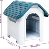 vidaXL Pasja uta modra 59x75x66 cm polipropilen | Shoptok.si