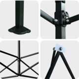 vidaXL Staklenik s krovom Zelena 200 x 200 x 300 cm Čelik | shoptok.hr