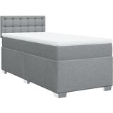Maison Chic Box spring postelja - Vzmetna postelja z vzmetnico svetlo siva 80x200 cm blago SL5652, (21903749) Cene